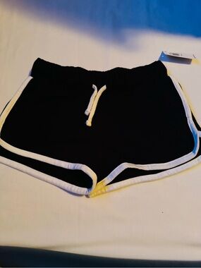 Black Shorts with White Trim